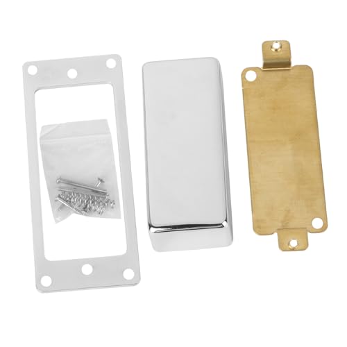 Bild: Warmhm 2 St�ck Humbucker Pickup Rahmen Aus Kupfernickel Flache Basis Silber Pickup Grundplatte F�r E-gitarren Hals Bridge f�r 11,89 EUR  bei Amazon