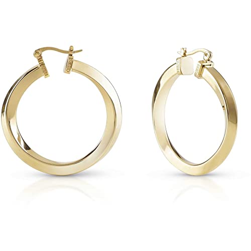 Boucles d'oreilles GUESS Hoops Don't Lie le raffinement du métal doré