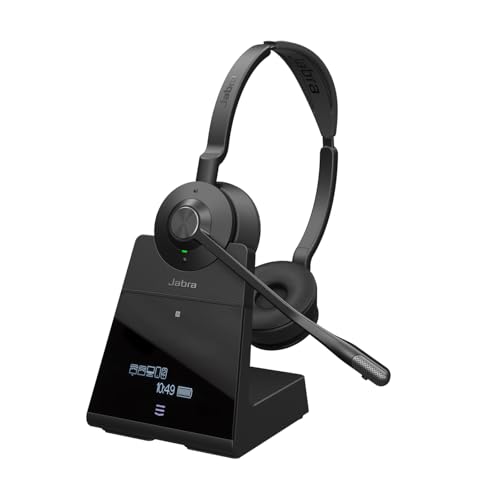 Jabra Engage 75 SE (Second Edition) Wireless Headset, Dual-Ear – Telephone Headset with Industry-Leading Wireless Performance, Advanced Noise-Cancelling Microphone, All Day Battery Life - Black by Jabra - Used condition - US$255.34