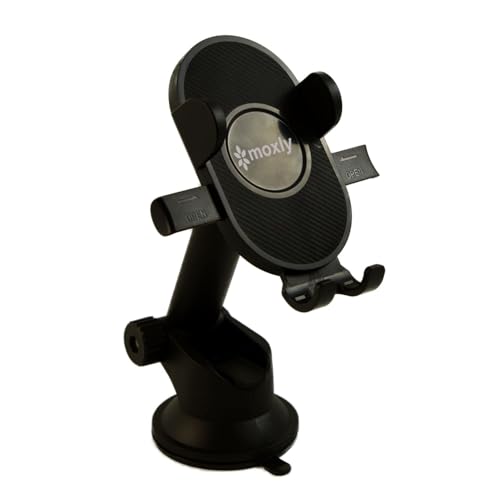 Image of Universal Car Mount - Strong Suction, Double Lock, 360 Rotation, Quick Release, Telescopic Arm, Windshield & Dashboard Compatible for All Mobile Phones. (MXK-655)