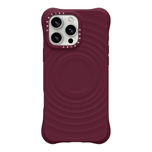 CASETiFY Ripple Silikonhülle für iPhone 16 Pro Max [Magsafe kompatibel / 6,6 ft. 2X Militärqualität Fallschutz] Soft-Touch, sicherer Griff - Maulbeere