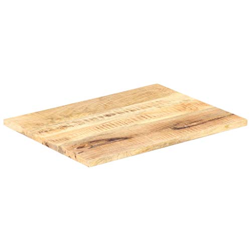 Table rustique rectangulaire en bois de manguier 80x60 cm marron - 4