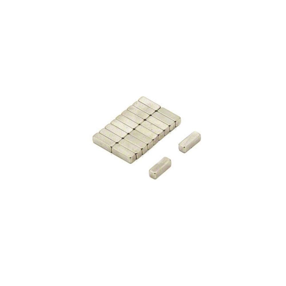 N42 Neodymium Magnet for Arts, Crafts, Model Making, DIY, Hobbies, Office, and Home - 2.5mm x 7mm x 2.5mm thick - 0.4kg Pull - Pack of 20