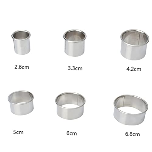 Mipcase 12 Peças Cortador De Biscoitos Redondo Moldes De Biscoitos Molde De Rosquinha Mousse Ferrame