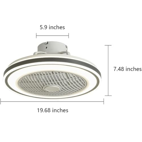 Ventilador de techo invisible con luz para eliminar el calor y el ruido en espacios reducidos 2
