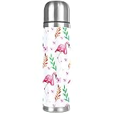 Flamingo Animal Thermos Vacuum Insulated 1L Compact Stainless Steel Beverage Bottle