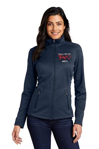 Custom Embroidered Fleece Jacket for Nurses, MICU, Medical Workers2