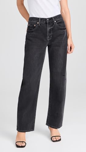 Image of PISTOLA - Lexi Mid Rise, Signature Bowed Straight Jeans - Light Denim Jeans