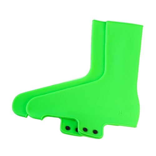 predolo 2 piezas cubiertas para zapatos impermeables a prueba de viento de silicona para ciclismo, color verde talla L miniatura 6