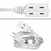 Cable Central LLC (5 Pack) 6Ft 3-Outlet Power Extension Cord White 16AWG/2-6 Feet