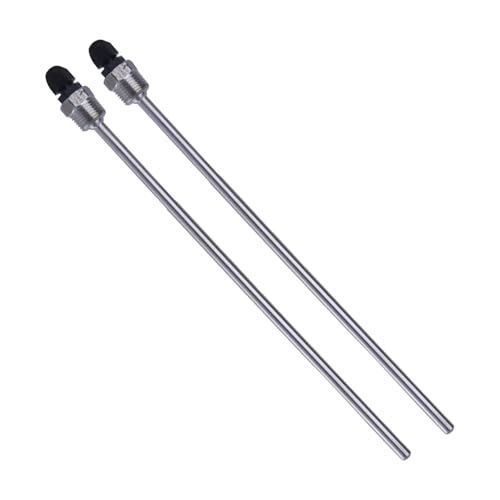 2 bolsillos de manga sumergida Thermowell de 300 mm, accesorios de sensor de temperatura de rosca de 1/2 pulgada