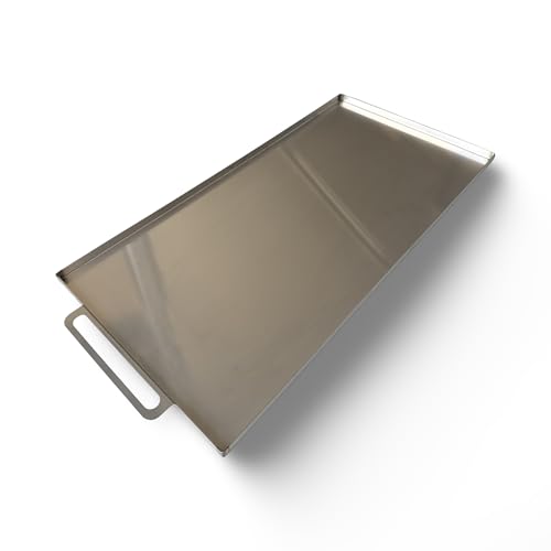 EWH Plaque de récupération de graisse en acier inoxydable pour barbecue à gaz Campingaz 2 & 3 série Classic Woody Master – Dimensions : 490 x 252 x 12 mm (L x l x...