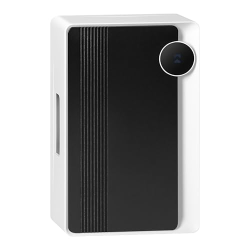 Miratic Timbre Casa Electromecánico de Dos Tonos con Cable, 230 V - Timbre Puerta Elegante y Funcional para el Hogar (Blanco - Negro)