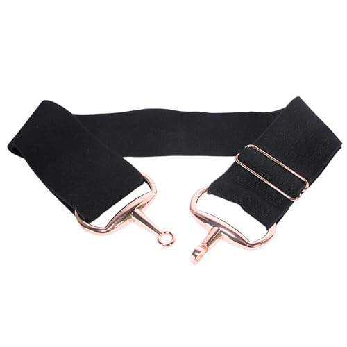 2 inch Luxury Elastic Equestrian Belt, Horse Riding Belt with Rose Gold Buckle, Stretchable and comfortable waist4