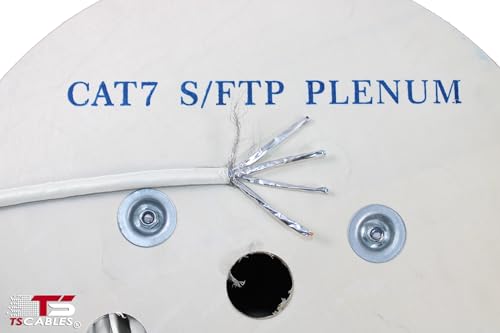 Cable CAT7 Plenum 1000ft S/FTP 23AWG Cobre Blanco miniatura 4