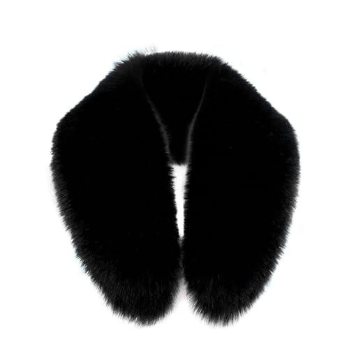 Eforcase Faux Fur Trim for Hood Replacement Detachable Collar Neck Warmer Scarf Wrap Faux Fur Collar Cold Weather Wrap Scarf