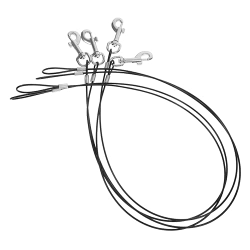 VANZACK 4Pcs Heavy Duty Dog Leash Coated Steel Wire Rope for Dogs Comfortable Grip Walking Leash for Training and Daily Use Durable and Chewproof Design for Outdoor Activities