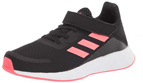 adidas Unisex-Child Duramo SL Shoes Running, Black/Signal Pink/Royal Blue, 11K