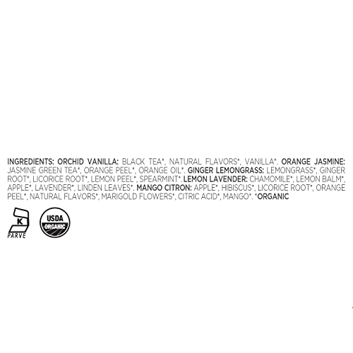 Tea Forte Presentation Box Presentation Box Tea Sampler Gift Set, 20 Assorted Variety Handcrafted Pyramid Tea Infuser Bags (Paradis) #TOP5