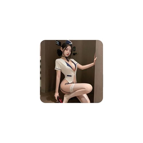 [oTVToCos] スチュワーデス コスプレ セクシー エッチ エロ 過激 変態 大胆 可愛い SM 誘惑 セクシーランジェリー キャビンアテンダント ボディスーツ ミニスカート 海軍風 帽子付き カップル刺激 あだるとグッズ アダルトグッズ コスチューム - 画像3