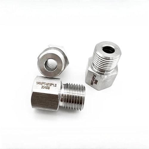 Buje reductor hexagonal de acero inoxidable 304 M16x1.5 macho resistente 5