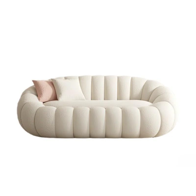 Image of LEGACY OF COMFORT Dekeles 70.87'' Upholstered Loveseat Two Seater Sofa for Living Room Hotels and Offices White