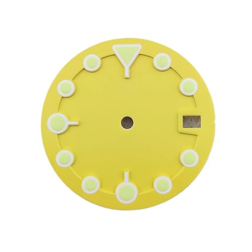 Cadran NH35 NH36 de 28.5mm avec calendrier à lueur verte pour modification de montre