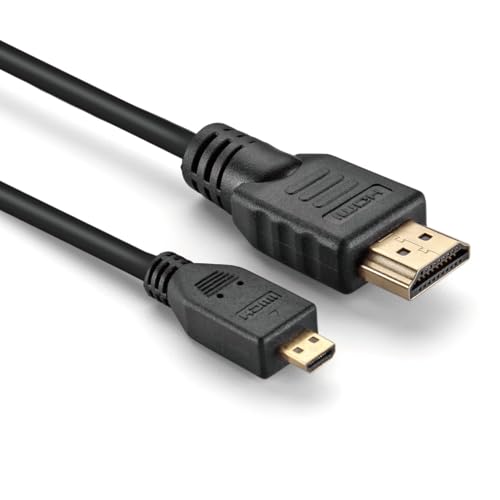 Micro HDMI to HDMI cable, AlyKets HDMI cable for Sony Alpha a6000 a6300 a6500 a5000 a5100 a77II a7IIK a99II a7 a68 & Cybershot Cyber-Shot DSC-HX400 HX400V DSC-HX80 DSC-RX10 DSC-RX100 DSC-WX220 DSC-WX3