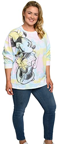 Disney Womens Plus Size Minnie Mouse Sweatshirt Fleece Pullover (Multicolor, 2X) #TOP3
