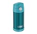 Produktbild THERMOS kids FUNTAINER STRAW BOTTLE 0,35l, ocean teal, Thermosflasche für Kinder aus Edelstahl, mit Strohhalm, 12 h kalt, absolut dicht, für Schule, Kindergarten, Pause