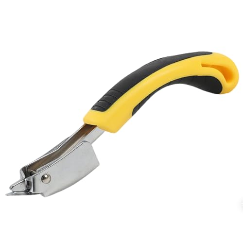 YANAJIAJIA Heavy Duty Staple Remover Tool - Ergonomic Upholstery Staple Remover with Rubber Grip - Professional Tack Lifter & Nail Puller for Furniture Wood Carpet Photo Frames & DIY Projects