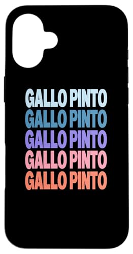 Funny Modern Repeated Text Design Gallo Pinto �X�}�z�P�[�X iPhone 16 Plus �p