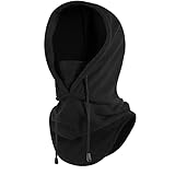 [Bafup] ネックウォーマー 帽子 ネックカバー 3Way・高機能断熱フリース素材・360度保温防風・息苦しくない 目出し帽 冬 フードウォーマー 3Way 首長タイプ アウトドア・スポーツ・スキー・バイク・自転車・通勤・通学・男女兼用