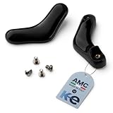 ANAKEL HOME Ricambio Manici per Pentola AMC, Ricambio per Pentola AMC | Bachelite Anti Scottatura, Colore Nero | Viti Incluse, 2 Pezzi