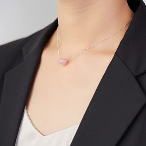 Real Crystal Pendant Necklace Jewelry 925 Sterling Silver Chain Necklace for Women Dainty Birthstone Jewelry Necklace for Women Healing Chakra Crystal Stone Necklace bead3