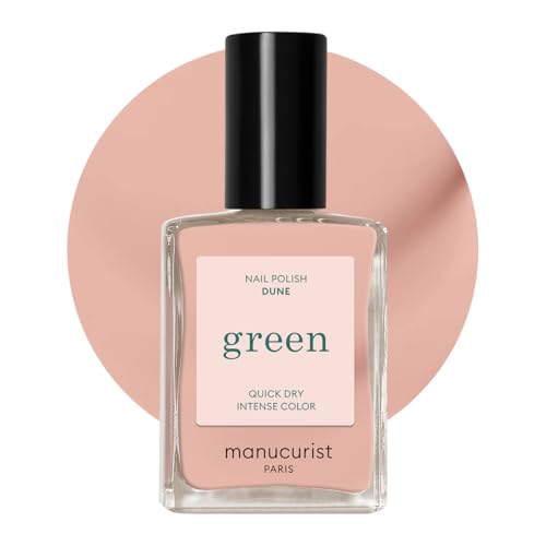 Manucurist Green Quick Dry Nail Polish Dune (Sandy Beige) - 9-Free Plant-Based and Vegan - Non Toxic - Natural Classic - Nails Care - Manicure - Made in France - 0.5 fl oz