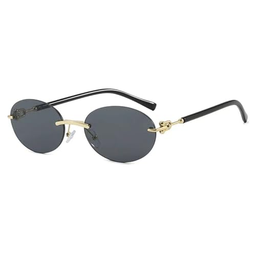 Trendy Oval Sunglasses for Women Men, Retro Fashion Round Shades