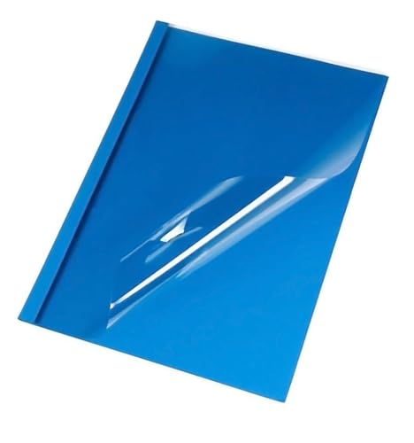 Pavo - Cubiertas térmicas A4 - 4 mm - Capacidad: 31-40 hojas - Transparente/azul - Pack de 25