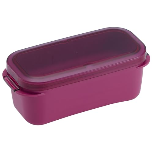 スケーター(Skater) 弁当箱 2段 ランチボックス 570ml パッキン一体型 洗いやすい ラク洗 食洗機対応 レンジ対応 日本製 フクシアピンク PALB6-A