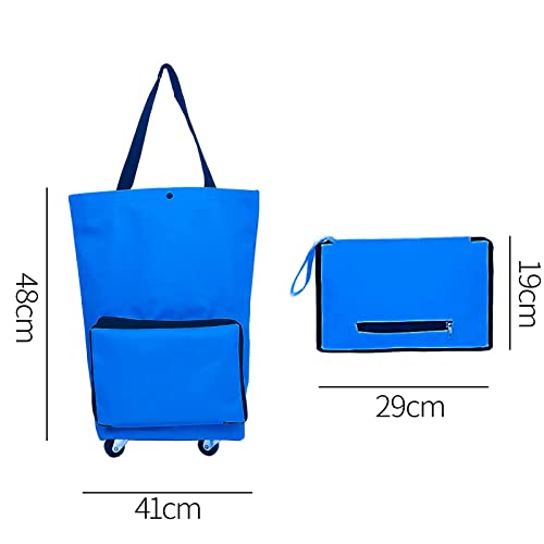 TONIJAWES Faltbare Einkaufstasche Mit Rädern, Multifunktionaler Einkaufstrolley Einziehbare Faltung, tragbar und tragbar… – Bild 3