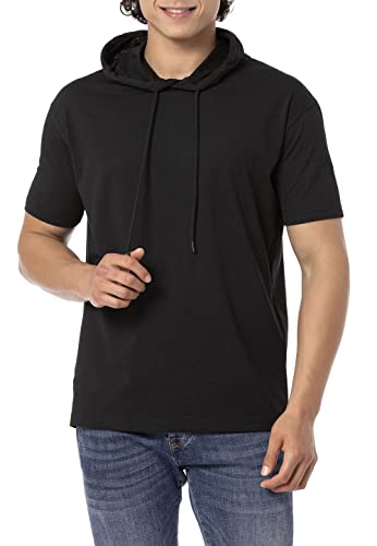 Oversized Tshirt Herren Mit Kapuze - Slim Fit Sport Shirt Farbverlauf Sommer