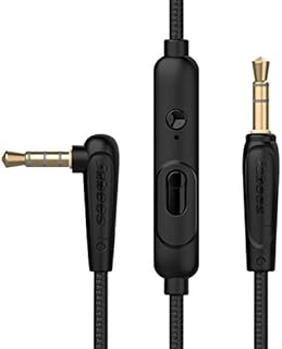 Aux Cord 3.5mm 1.5m/4.9ft with Mic and Volume Control Audio Cable to Connect Gaming Headphones with Xbox/Playstation, Male to Male Replacement Cord for Music and Voice Streaming for Mobile Phones