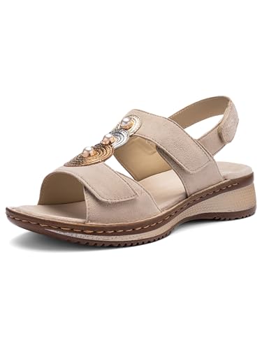 ARA Hawaii, Sandali Donna, Beach Whisky Argento Platino, 39 EU