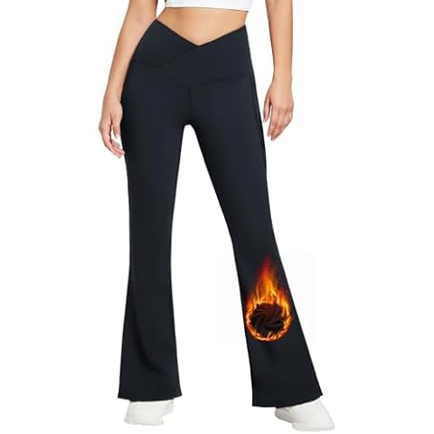 BALEAF Women's Fleece Lined Bootcut Pants Cover
