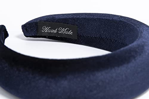 Velvet Padded Headbands for Women - Wide 4.2cm Hair Accessories for Women & Girls, Non-Pinching, Comfortable Fit (Navy) - Image 3