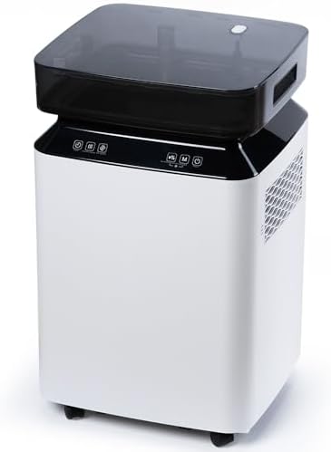 Deshumidificador Profesional Eléctrico Industrial: 80L/Día Potente Compresor Bomba con Tubo de Desagüe Portátil para Casa/Baño/Garaje/Oficina/Trastero...