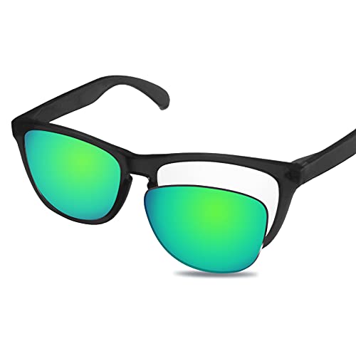 Image of 100% Precise-Fit Replacement Sunglass Lenses Compatible with Oakley Frogskins OO9013 55mm