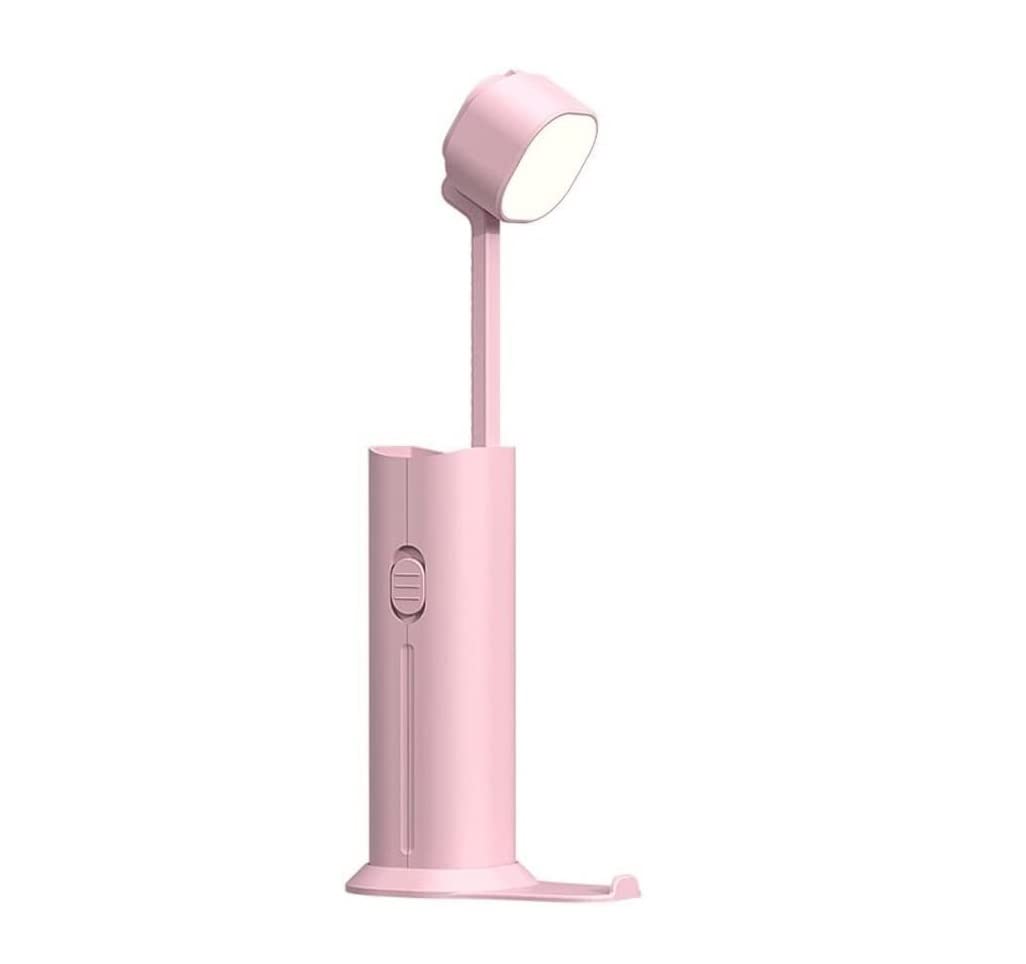 Klemmleuchte Schreibtischlampe Einziehbare Klappbare Schreibtischlampe Mit Augenschutz Zum Aufladen Von LED-Studenten Lernen, Tischlampe Mit USB-Funktion Zu Lesen Leselampe Klemmlampe ( Blue : Pink )