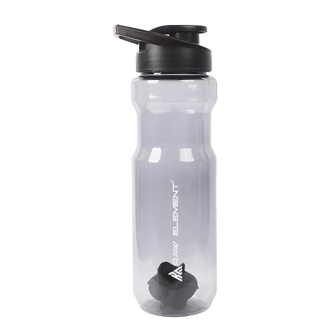 Raw Element 760ML Protein Shaker Bottle – Leakproof, BPA-Free, Flip Lid Sipper for Gym, Pre-Workout, BCAA (Black)-image-5