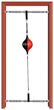 Speed Bag for Boxing, Double End Punching Ball, Gym Boxing Club Portable Double Ended Reflex Ball Speed Bag, with Adjustable Bracket and Leather Training Ball